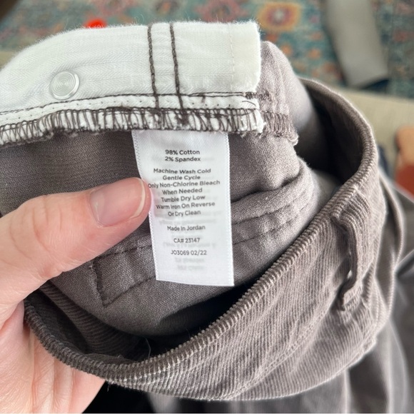 Talbots Pants Women's 2P Petite Corduroy Straight Leg Pants Gray Taupe - Picture 6 of 6